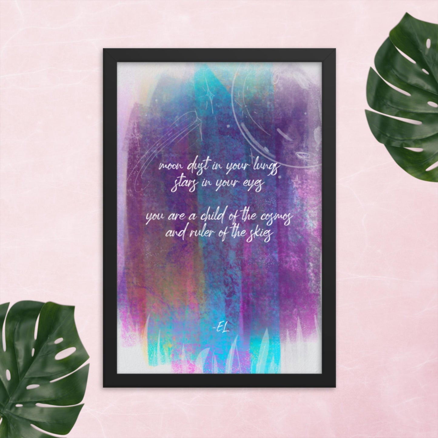 Products Ruler of the Skies Color Typography Framed Print